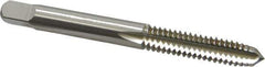 OSG - 1/4-20 UNC 3 Flute Bright Finish High Speed Steel Straight Flute Standard Hand Tap - Plug, Right Hand Thread, 2-1/2" OAL, 1" Thread Length, H1 Limit, Oversize - Exact Industrial Supply
