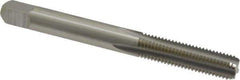OSG - 1/4-28 UNF 4 Flute Bright Finish High Speed Steel Straight Flute Standard Hand Tap - Bottoming, Right Hand Thread, 2-1/2" OAL, 1" Thread Length, H1 Limit, Oversize - Exact Industrial Supply