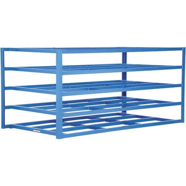 Vestil - 4 Bay, 5 Shelf, 2,000 Lb per Shelf Capacity, Blue Horizontal Sheet Storage Rack - 55" Wide x 48" High x 103" Deep - Industrial Tool & Supply