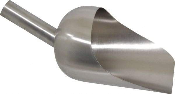 VOLLRATH - 52 oz Silver Stainless Steel Round Bottom Scoop - 5.3" Wide Bowl, 3.3" Handle Length, 12" OAL - Industrial Tool & Supply