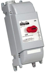 Leviton - 3 Phase, 600V, 3 Pole, 4X, Enclosed Fused Cam & Disconnect Switch - Industrial Tool & Supply