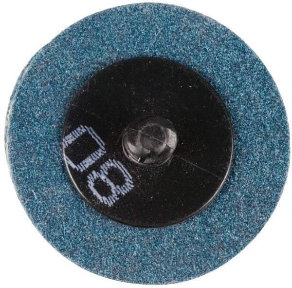 Tru-Maxx - 1-1/2" Disc Diam, 40 Grit, Zirconia Alumina Quick Change Disc - Type R Attaching System, Coated, Blue, Coarse Grade, 20,000 RPM - Industrial Tool & Supply