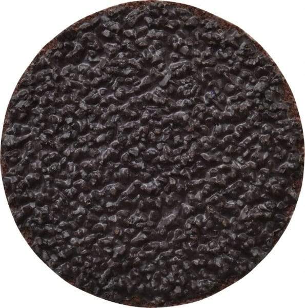 Tru-Maxx - 1-1/2" Disc Diam, 24 Grit, Aluminum Oxide Quick Change Disc - Type R Attaching System, Coated, Brown, Very Coarse Grade, 30,000 RPM - Industrial Tool & Supply