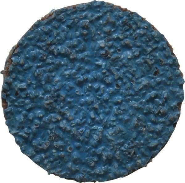 Tru-Maxx - 1" Disc Diam, 36 Grit, Zirconia Alumina Quick Change Disc - Type R Attaching System, Coated, Blue, Very Coarse Grade, 20,000 RPM - Industrial Tool & Supply