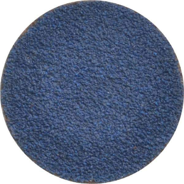 Tru-Maxx - 1" Disc Diam, 80 Grit, Zirconia Alumina Quick Change Disc - Type R Attaching System, Coated, Blue, Medium Grade, 20,000 RPM - Industrial Tool & Supply