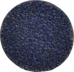 Tru-Maxx - 1-1/2" Disc Diam, 36 Grit, Zirconia Alumina Quick Change Disc - Type R Attaching System, Coated, Blue, Very Coarse Grade, 20,000 RPM - Industrial Tool & Supply