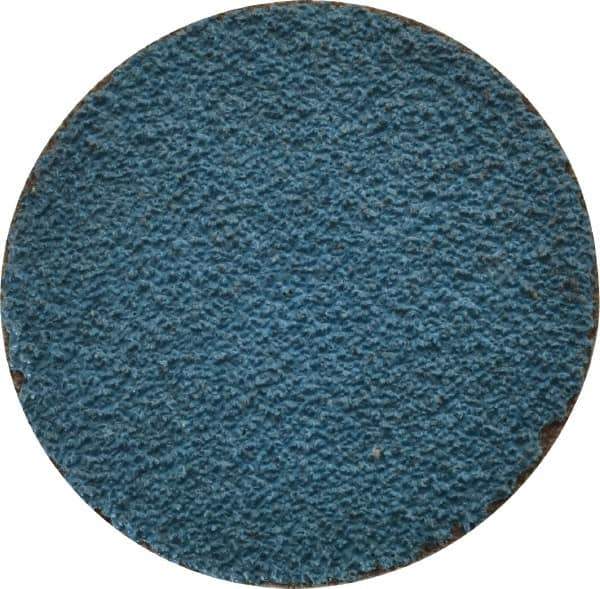 Tru-Maxx - 1-1/2" Disc Diam, 60 Grit, Zirconia Alumina Quick Change Disc - Type R Attaching System, Coated, Blue, Medium Grade, 20,000 RPM - Industrial Tool & Supply