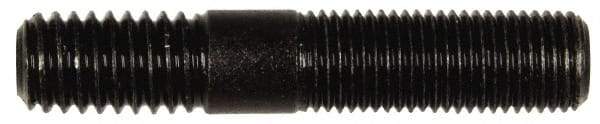 Dorman - 3/8-24 Long Thread, 3/8-16 Short Thread, 2" OAL Unequal Double Threaded Stud - Steel, Black Oxide Finish, 1" Long Thread Length, 5/8" Short Thread Length - Industrial Tool & Supply