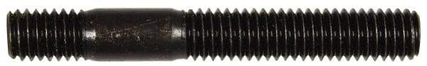 Dorman - 7/16-20 Long Thread, 7/16-14 Short Thread, 3-1/4" OAL Unequal Double Threaded Stud - Steel, Black Oxide Finish, 1-7/8" Long Thread Length, 5/8" Short Thread Length - Industrial Tool & Supply