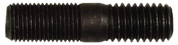 Dorman - 1/2-20 Long Thread, 1/2-13 Short Thread, 2" OAL Unequal Double Threaded Stud - Steel, Black Oxide Finish, 15/16" Long Thread Length, 5/8" Short Thread Length - Industrial Tool & Supply