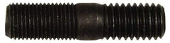 Dorman - 1/2-20 Long Thread, 1/2-13 Short Thread, 2" OAL Unequal Double Threaded Stud - Steel, Black Oxide Finish, 15/16" Long Thread Length, 5/8" Short Thread Length - Industrial Tool & Supply