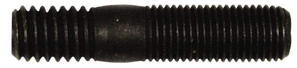 Dorman - 3/8-24 Long Thread, 3/8-16 Short Thread, 1-3/4" OAL Unequal Double Threaded Stud - Steel, Black Oxide Finish, 3/4" Long Thread Length, 1/2" Short Thread Length - Industrial Tool & Supply