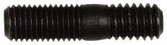Dorman - 5/16-24 Long Thread, 5/16-18 Short Thread, 1-1/4" OAL Unequal Double Threaded Stud - Steel, Black Oxide Finish, 5/8" Long Thread Length, 7/16" Short Thread Length - Industrial Tool & Supply