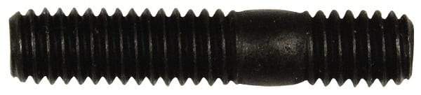Dorman - 5/16-18 1-1/2" OAL Unequal Double Threaded Stud - Steel, Black Oxide Finish, 7/8" Long Thread Length, 7/16" Short Thread Length - Industrial Tool & Supply