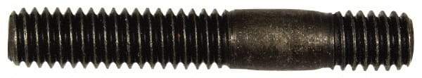 Dorman - 5/16-18 2" OAL Unequal Double Threaded Stud - Steel, Black Oxide Finish, 1" Long Thread Length, 7/16" Short Thread Length - Industrial Tool & Supply