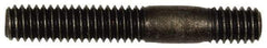Dorman - 5/16-18 2" OAL Unequal Double Threaded Stud - Steel, Black Oxide Finish, 1" Long Thread Length, 7/16" Short Thread Length - Industrial Tool & Supply