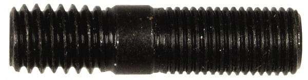 Dorman - 3/8-24 Long Thread, 3/8-16 Short Thread, 1-1/2" OAL Unequal Double Threaded Stud - Steel, 3/4" Long Thread Length, 1/2" Short Thread Length - Industrial Tool & Supply