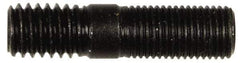 Dorman - 3/8-24 Long Thread, 3/8-16 Short Thread, 1-1/2" OAL Unequal Double Threaded Stud - Steel, 3/4" Long Thread Length, 1/2" Short Thread Length - Industrial Tool & Supply