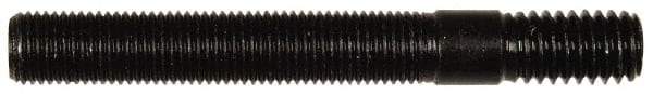 Dorman - 3/8-24 Long Thread, 3/8-16 Short Thread, 2" OAL Unequal Double Threaded Stud - Steel, Black Oxide Finish, 2" Long Thread Length, 5/8" Short Thread Length - Industrial Tool & Supply