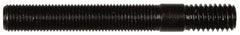 Dorman - 3/8-24 Long Thread, 3/8-16 Short Thread, 2" OAL Unequal Double Threaded Stud - Steel, Black Oxide Finish, 2" Long Thread Length, 5/8" Short Thread Length - Industrial Tool & Supply