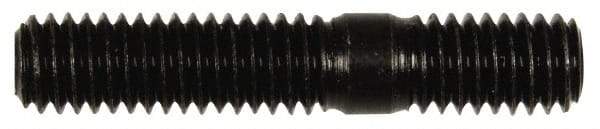 Dorman - 3/8-16 2" OAL Unequal Double Threaded Stud - Steel, Black Oxide Finish, 1-1/8" Long Thread Length, 5/8" Short Thread Length - Industrial Tool & Supply