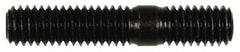 Dorman - 3/8-16 2" OAL Unequal Double Threaded Stud - Steel, Black Oxide Finish, 1-1/8" Long Thread Length, 5/8" Short Thread Length - Industrial Tool & Supply