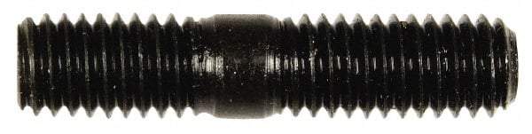 Dorman - 7/16-14 2" OAL Unequal Double Threaded Stud - Steel, Black Oxide Finish, 1" Long Thread Length, 3/4" Short Thread Length - Industrial Tool & Supply