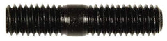Dorman - 7/16-14 2" OAL Unequal Double Threaded Stud - Steel, Black Oxide Finish, 1" Long Thread Length, 3/4" Short Thread Length - Industrial Tool & Supply