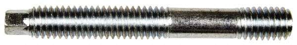 Dorman - 3/8-16 3-1/16" OAL Unequal Double Threaded Stud - Steel, Black Oxide Finish, 1-5/8" Long Thread Length, 1/2" Short Thread Length - Industrial Tool & Supply