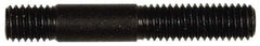 Dorman - 3/8-16 2-7/32" OAL Unequal Double Threaded Stud - Steel, Black Oxide Finish, 1-1/2" Long Thread Length, 7/16" Short Thread Length - Industrial Tool & Supply