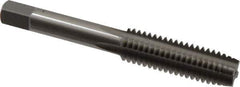 OSG - 7/16-14 UNC 4 Flute Bright Finish High Speed Steel Straight Flute Standard Hand Tap - Plug, Right Hand Thread, 3-5/32" OAL, 1-7/16" Thread Length, H2 Limit, Oversize - Exact Industrial Supply
