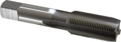 OSG - 1-14 UNS 4 Flute Bright Finish High Speed Steel Straight Flute Standard Hand Tap - Plug, Right Hand Thread, 5-1/8" OAL, 2-1/2" Thread Length, H2 Limit, Oversize - Industrial Tool & Supply