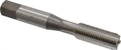 OSG - 3/8-24 UNF 3B 4 Flute Bright Finish High Speed Steel Straight Flute Standard Hand Tap - Bottoming, Right Hand Thread, 2-15/16" OAL, 1-1/4" Thread Length, H3 Limit, Oversize - Exact Industrial Supply