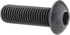 Holo-Krome - 5/16-24 UNF Hex Socket Drive, Button Screw - Alloy Steel, Black Oxide Finish, Fully Threaded, 1" Length Under Head - Industrial Tool & Supply