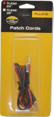 Fluke - Black/Red Electrical Test Equipment Patch Cord Set - Use with Test Equipment - Industrial Tool & Supply
