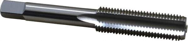 OSG - 7/16-20 UNF 3 Flute Bright Finish High Speed Steel Straight Flute Standard Hand Tap - Bottoming, Right Hand Thread, 3-5/32" OAL, 1-7/16" Thread Length, H3 Limit, Oversize - Exact Industrial Supply