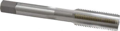 OSG - 1/2-20 UNF 3B 4 Flute Bright Finish High Speed Steel Straight Flute Standard Hand Tap - Bottoming, Right Hand Thread, 3-3/8" OAL, 1-21/32" Thread Length, H3 Limit, Oversize - Exact Industrial Supply
