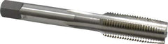 OSG - 1/2-20 UNF 3B 4 Flute Bright Finish High Speed Steel Straight Flute Standard Hand Tap - Taper, Right Hand Thread, 3-3/8" OAL, 1-21/32" Thread Length, H3 Limit, Oversize - Exact Industrial Supply