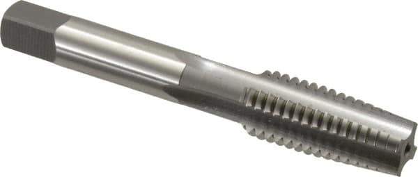 OSG - 9/16-12 UNC 4 Flute Bright Finish High Speed Steel Straight Flute Standard Hand Tap - Taper, Right Hand Thread, 3-19/32" OAL, 1-21/32" Thread Length, H3 Limit, Oversize - Exact Industrial Supply