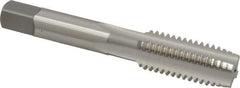OSG - 5/8-11 UNC 3B 4 Flute Bright Finish High Speed Steel Straight Flute Standard Hand Tap - Plug, Right Hand Thread, 3-13/16" OAL, 1-13/16" Thread Length, H3 Limit, Oversize - Exact Industrial Supply