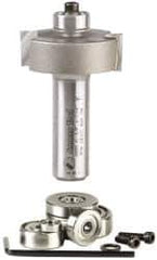 Amana Tool - 1-3/8" Cut Diam, 1/2" Length of Cut, 2 Flute Profiling Edge Profile Router Bit - Carbide-Tipped, 1/2" Shank Diam, 2-3/8" OAL, Uncoated - Industrial Tool & Supply