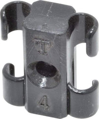 Midwest Control - 5/32 to 1/4 Hose OD, Multitube Holder - Black, 2 Slots, 0.7" OAL, 0.12" Mounting Hole, For Use With Tubes, Wires, Hose & Pipe - Industrial Tool & Supply