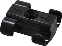 Midwest Control - 1/4 to 5/16 Hose OD, Multitube Holder - Black, 2 Slots, 0.8" OAL, 0.12" Mounting Hole, For Use With Tubes, Wires, Hose & Pipe - Industrial Tool & Supply