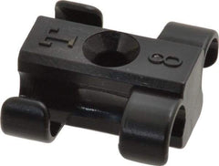 Midwest Control - 5/16 to 3/8 Hose OD, Multitube Holder - Black, 2 Slots, 0.96" OAL, 0.16" Mounting Hole, For Use With Tubes, Wires, Hose & Pipe - Industrial Tool & Supply
