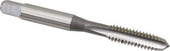 OSG - 1/4-20 UNC 2B 3 Flute Bright Finish High Speed Steel Straight Flute Standard Hand Tap - Plug, Right Hand Thread, 2-1/2" OAL, 1" Thread Length, H5 Limit, Oversize - Exact Industrial Supply