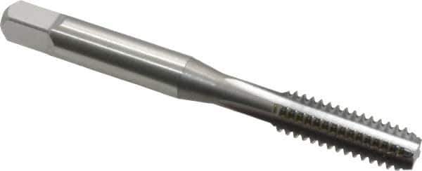 OSG - 1/4-20 UNC 2B 4 Flute Bright Finish High Speed Steel Straight Flute Standard Hand Tap - Bottoming, Right Hand Thread, 2-1/2" OAL, 1" Thread Length, H5 Limit, Oversize - Exact Industrial Supply