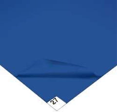 Wearwell - 3' Long x 2' Wide x 1/8" Thick, Dry Environment, Smooth Pattern Clean Room Matting - Tacky Sheets, Blue, 30 Layers per Mat, Series 095 - Industrial Tool & Supply