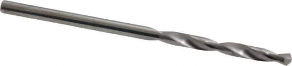 SGS - #40 118° Solid Carbide Jobber Drill - Bright Finish, Right Hand Cut, Spiral Flute, Straight Shank, 2" OAL, Faceted Point - Industrial Tool & Supply