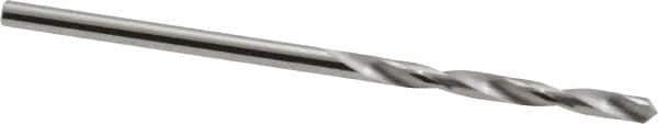 SGS - #43 118° Solid Carbide Jobber Drill - Bright Finish, Right Hand Cut, Spiral Flute, Straight Shank, 2" OAL, Faceted Point - Industrial Tool & Supply
