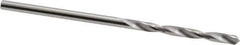 SGS - #43 118° Solid Carbide Jobber Drill - Bright Finish, Right Hand Cut, Spiral Flute, Straight Shank, 2" OAL, Faceted Point - Industrial Tool & Supply